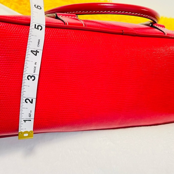 Lancel Authentic Vintage Red Leather Handbag - Picture 3 of 12